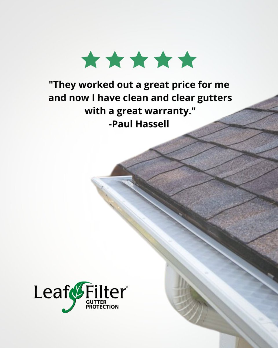 We're thrilled to hear that you had a great experience with our team, Paul! 🙌 Thank you for choosing Leaf Filter and enjoy your new gutter protection! #HappyCustomers #LeafFilter #TopNotchService