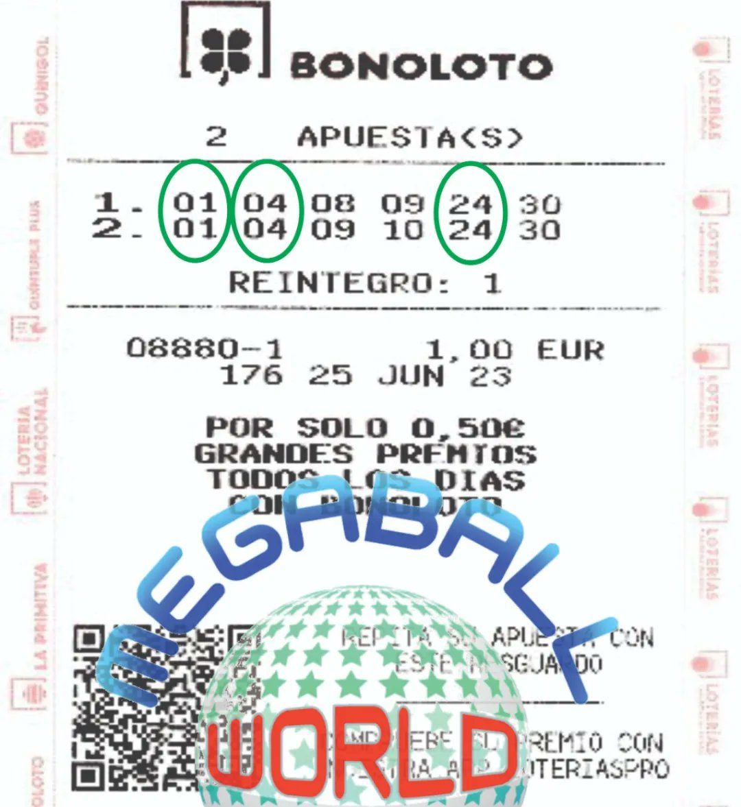 MegaballWorld's tweet photo. 1666 prémios/ premios/ prizes !! 😉
Sorteio/ Sorteo/ Draw Nº 176-2023 La Bonoloto !! 😉
2 chaves/ claves/ keys Megaball World = 2 prémios/ premios/ prizes ‘La Bonoloto’ !! 🙂
https://t.co/L39GNydyrQ 🙂
(Preço da aposta - 0,50€, prémio€ - 56,00€) https://t.co/P7fJdVg4VV