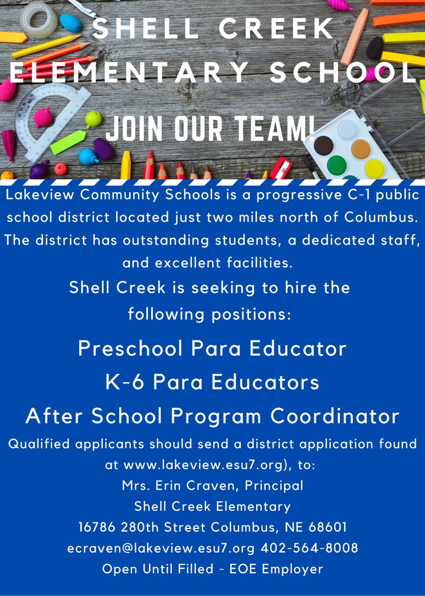 Join our team!  #lakeviewvikes