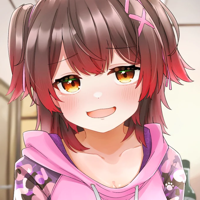 #ほっぺの斜線は可愛い  正直一番描いてて楽しい所です