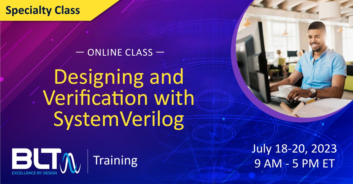Xilinx1's tweet image. REGISTER: bltinc.com/xilinx-trainin…
This comprehensive course is a thorough introduction to #SystemVerilog constructs for design and verification.
#fpgadesign #amd #xilinx #verification
