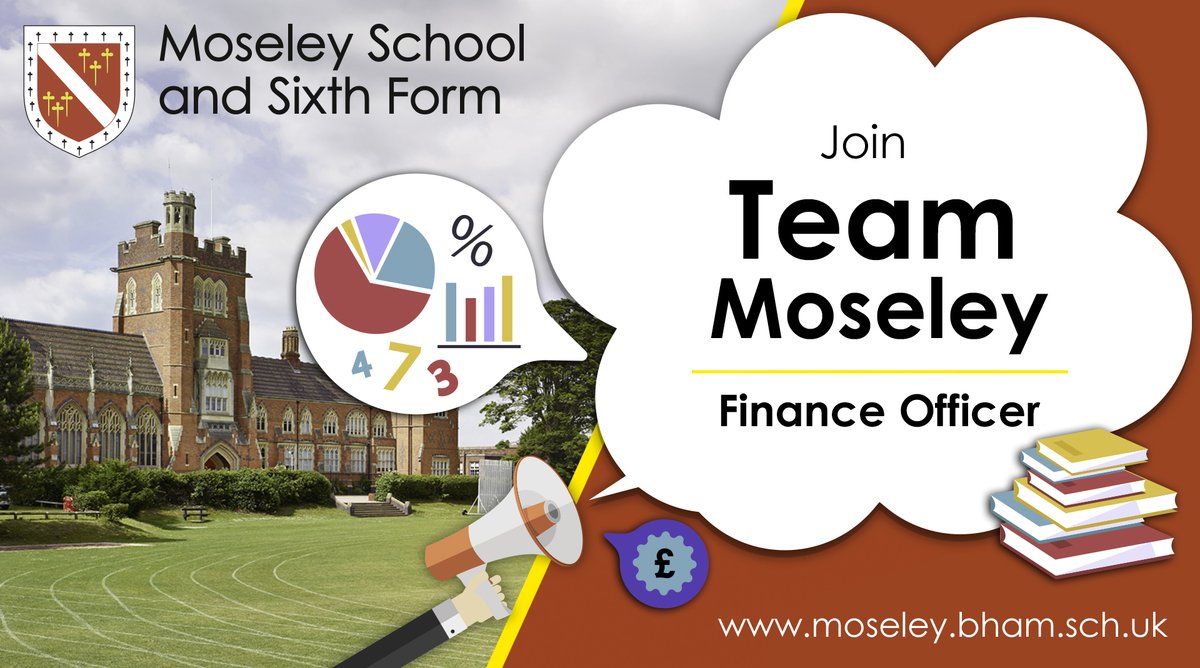 We have an exciting #Career opportunity @MoseleySchool to join our team:    

> Finance Officer  

Apply now! Visit our website to find out more: moseley.bham.sch.uk/staff-recruitm…

#JobOpportunity #jobsearch #Financejobs #JobsInEducation #FinanceOfficer #SchoolFinance #BirminghamSchool