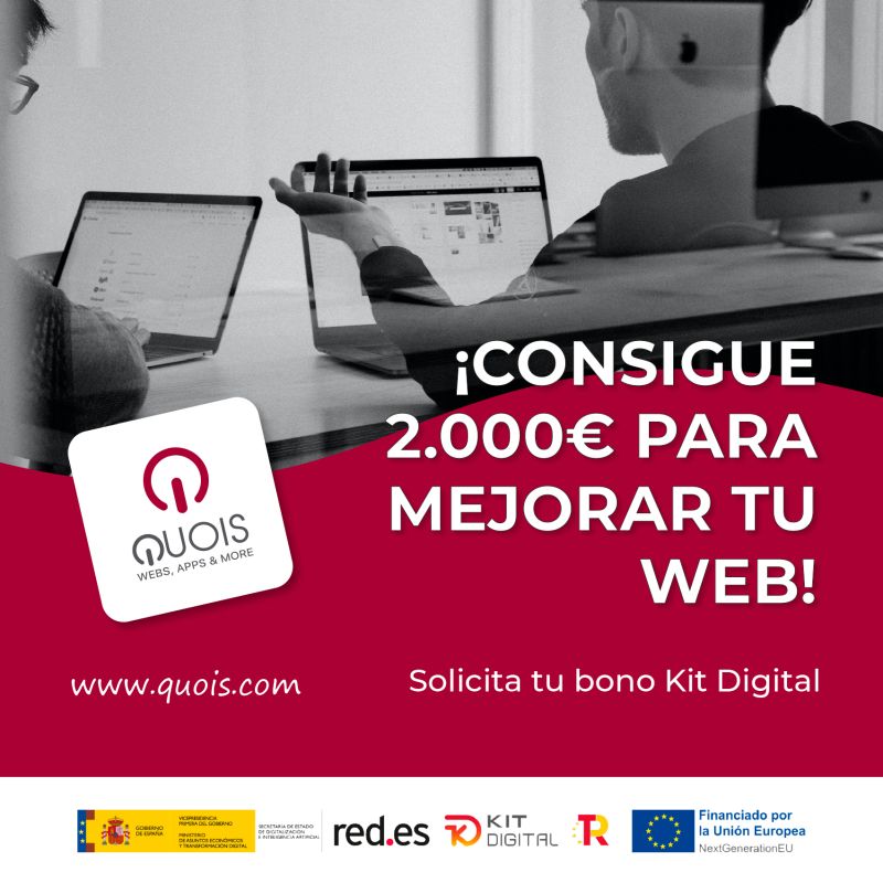 🚀 ¡¡ Consigue 2.000 euros para mejorar tu web !! ⭐ Solicita tu bono de Kit Digital.

👉 Infórmate para saber cómo puedes aprovechar tu subvención de #kitdigital

#diseñoweb #desarrolloweb #web