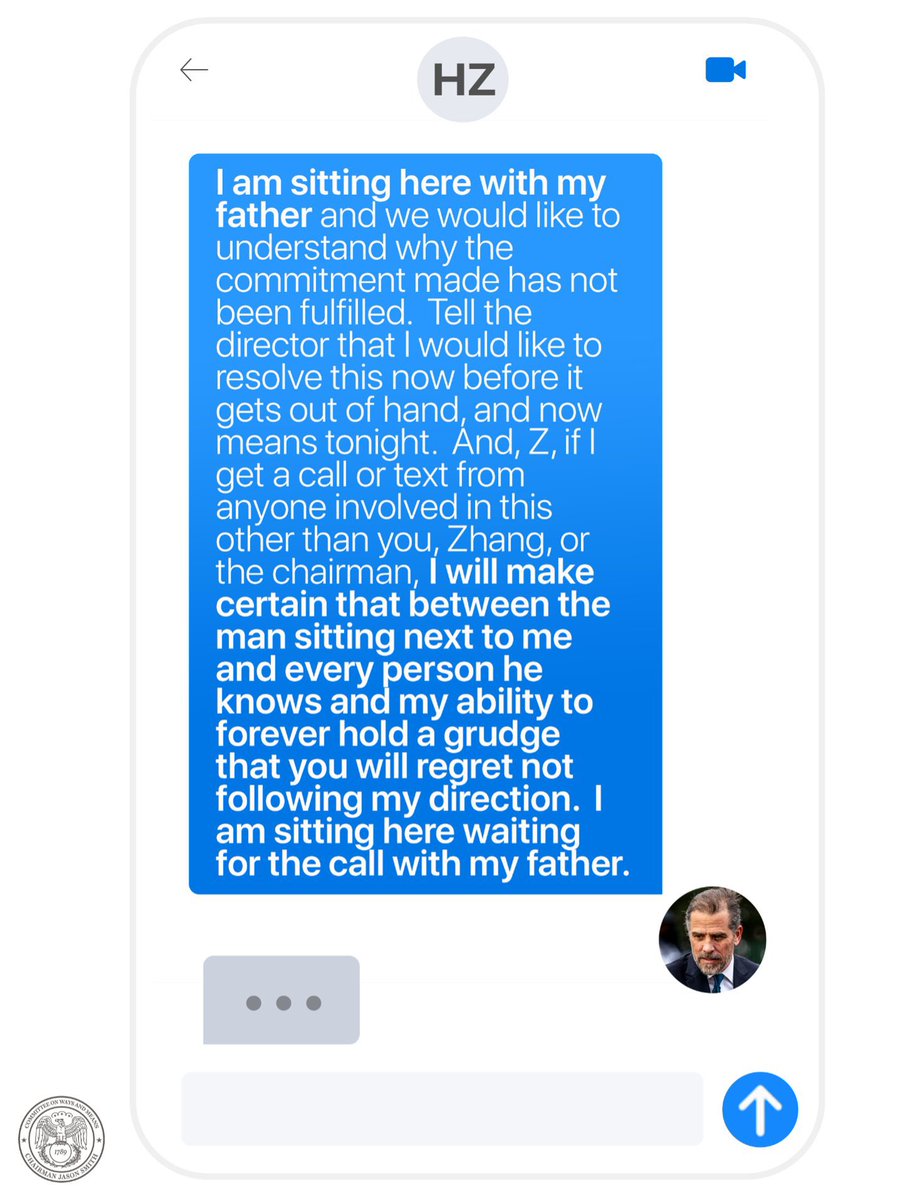 Look at all the trending topics on Twitter right now:

-Ukraine
-Putin
-Prigozhin
-Moscow
-Russia
-Wagner

Not a single topic about the bombshell text messages recovered from Hunter Biden’s laptop. 

The text conversation below between Hunter Biden and Henry Zhao, an executive at…