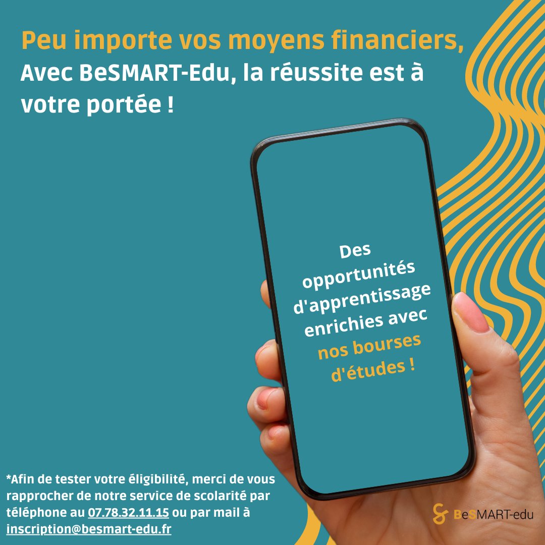 📚✨ Parce que l'éducation est un droit fondamental pour tous, <a href="/BesmartEdu/">BeSMART-edu</a> s'engage à promouvoir l'égalité des chances.

Avec nos bourses d'études, nous ouvrons les portes de l'avenir à tous les étudiants passionnés et talentueux, indépendamment de leur situation financière. 💫💼