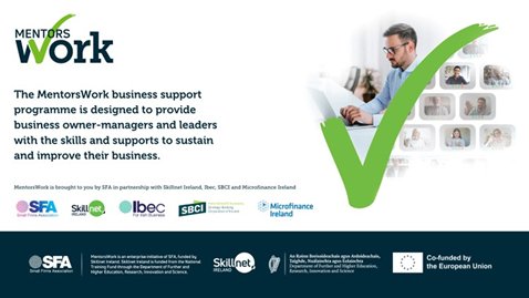Mentors Work is a fully funded 12 week business support programme created specifically for SME businesses.

During the application process, you'll be asked to select up to 3 key #business competencies that you'd like to focus on.

Apply today: register.mentorswork.ie

#Irishbiz