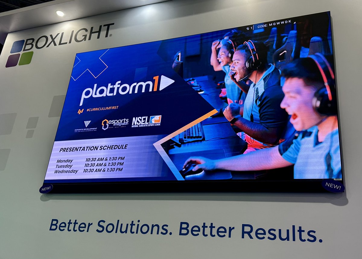 We are excited to be at #ISTELive23 presenting with <a href="/havlEsports/">Esports Integration</a> about our curriculum. Come by the <a href="/boxlightinc/">BOXLIGHT</a> booth to hangout!
