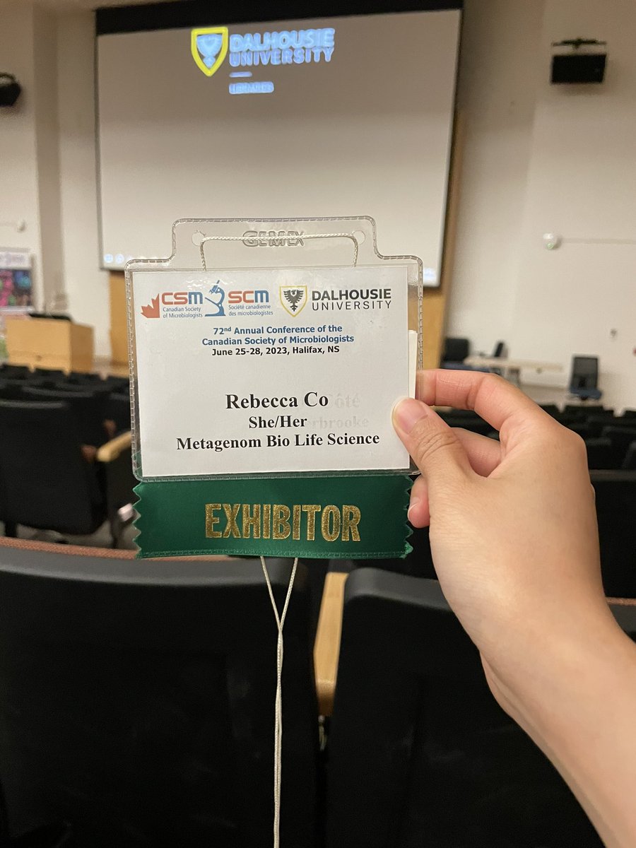 Excited to be at @CSM_SCM again! 

After six years, the CSM trifecta checked!

✅ Volunteer
✅ CSM member - student
✅ Exhibitor

Come by Booth#14 @MetagenomBio for a chance to win cool prizes during 2-4 pm!

#CSM2023 @CSM_SCM