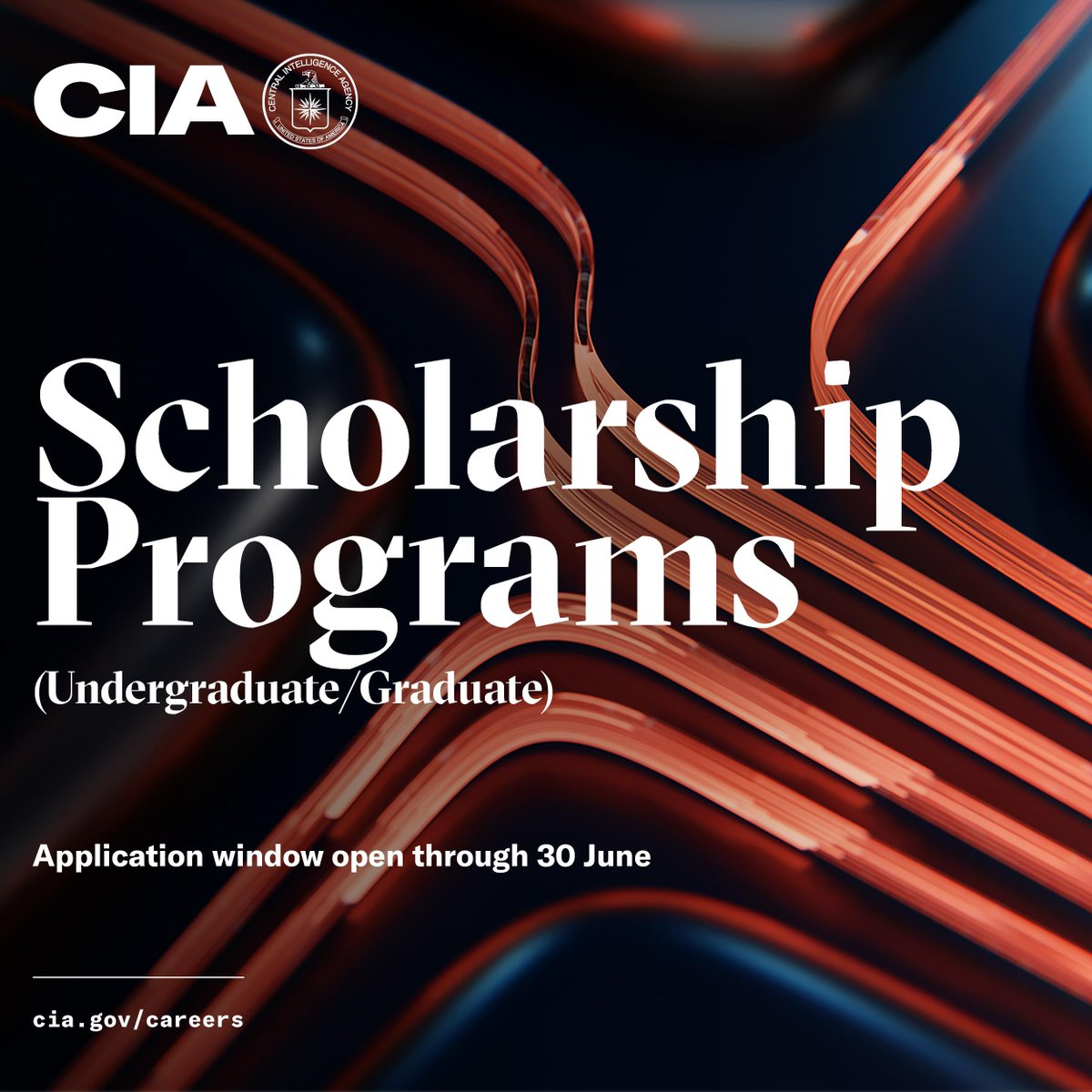 Last call to submit your application for #CIA's #Scholarship Programs. The application window closes this Friday, June 30th. 

This is an opportunity you don't want to miss. Apply now!

cia.gov/careers/studen…

#DiscoverCIA