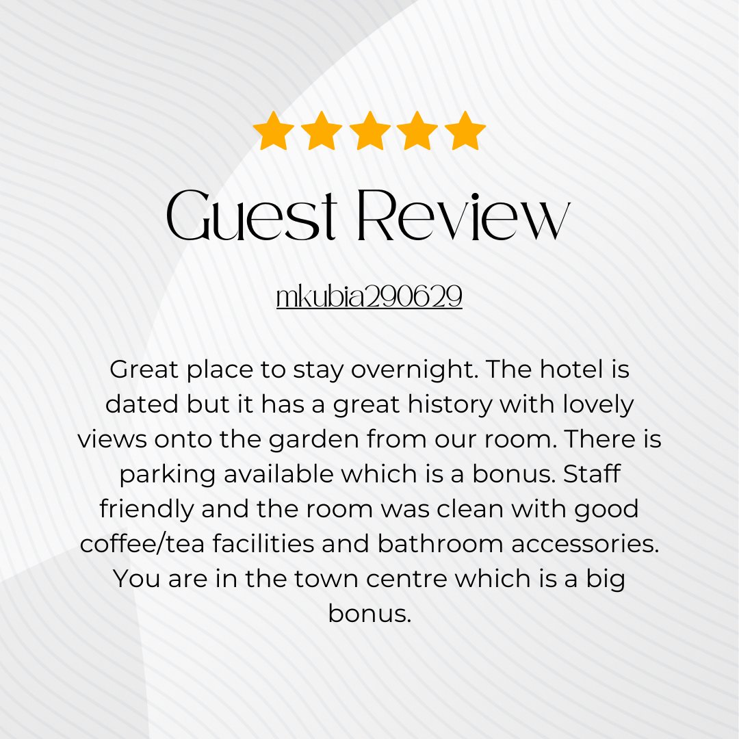 Thank you to ChalmersSussex for her wonderful review recently on TripAdvisor! 😃

#winchesterroyal #castlebridgehospitality #winchester #review