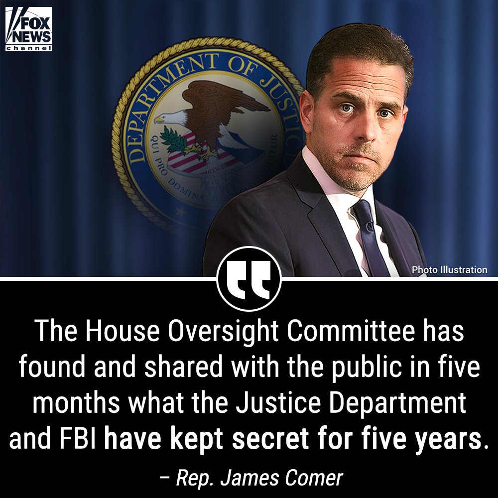 FoxNews's tweet photo. 'RIDICULOUS IDEA': @RepJamesComer warns Americans on who not to trust in Hunter Biden probe. https://t.co/szXrvhHbfE https://t.co/gCosf5y4B1