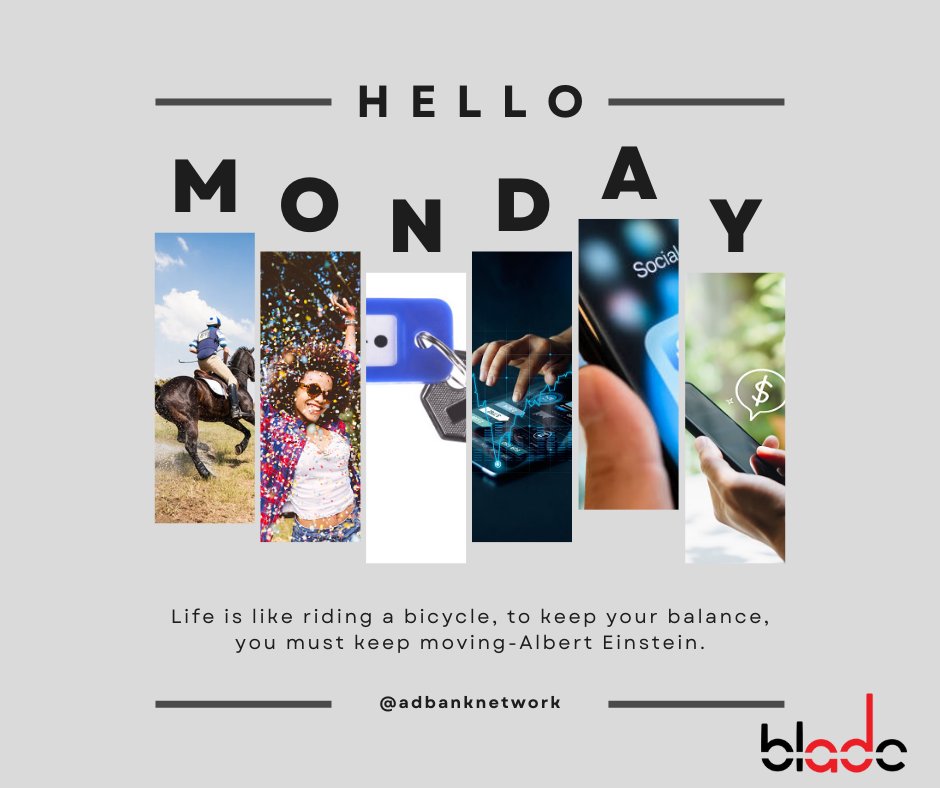 adbanknetwork's tweet photo. We wish you a great week ahead. Remember, the #Blade self serve platform has got your #socialmedia management covered https://t.co/FQCfSav49p 

#blade #adbank #selfserveplatform https://t.co/KWZ7CyTZvx