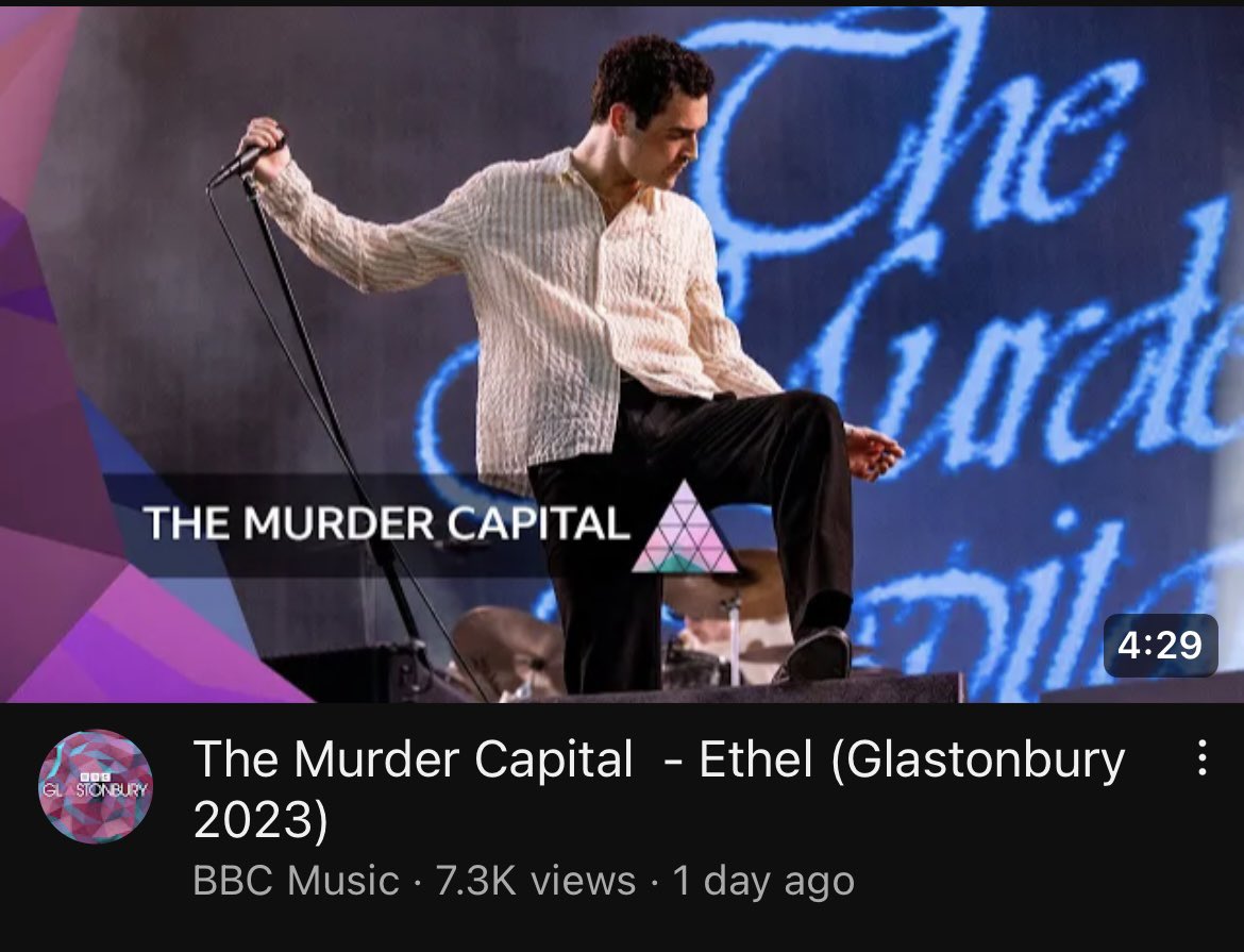 MurderCapital_'s tweet image. Ethel live at @glastonbury 

youtu.be/bAYDoOZb29I