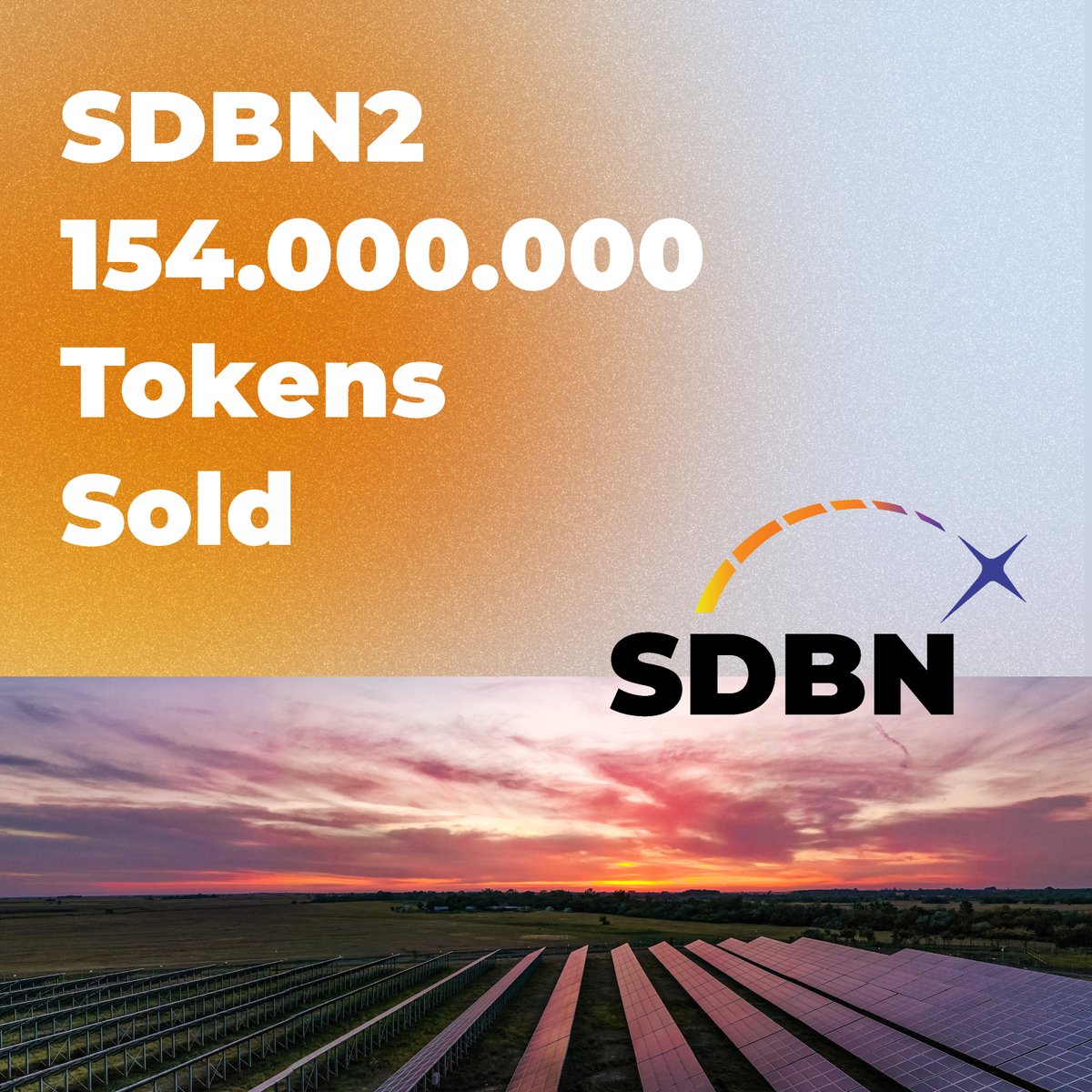 🔥 Over 154M SDBN2 tokens SOLD by #SunMoneyCommunity! <21.5% to SDBN3 & SDBN3Plus launch. 🚀 Not just #Crypto, it's our pledge to a greener planet 🌍 Let's #GoGreen & take #CryptoToTheMoon! 💪 #SunMoneyCommunity
#SDBN2
#CryptoGoals
#SDBN3ComingSoon
#GreenInvestment