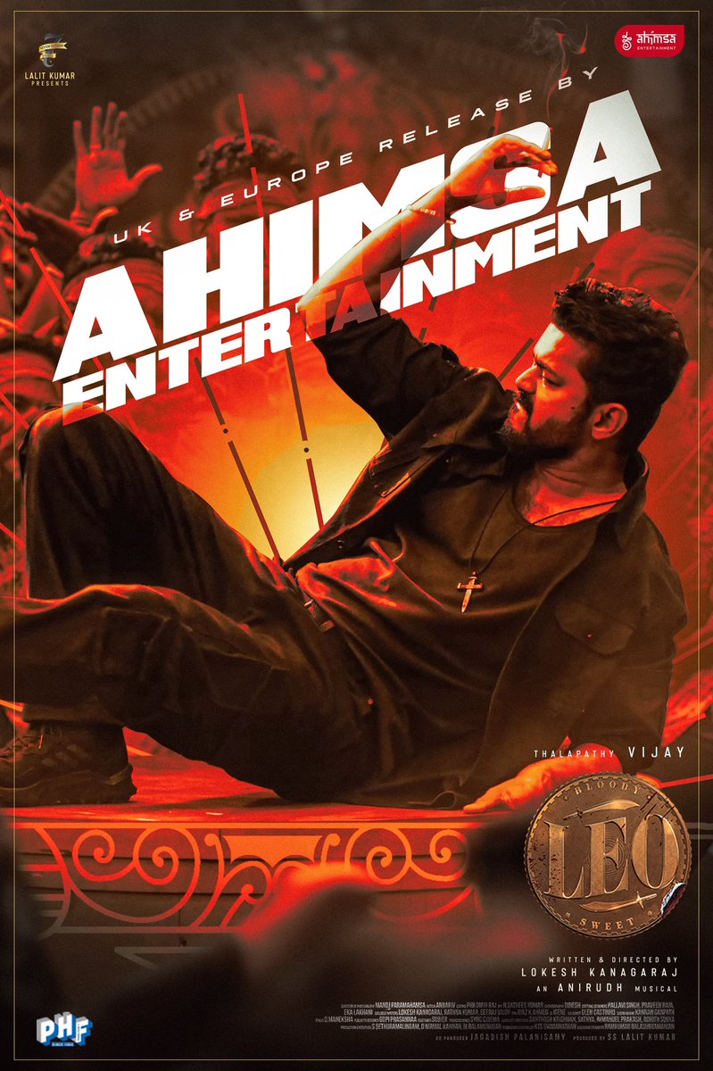 The #AhimsaEntertainment vision is clear - make #LEO an unprecedented South Indian film release in EUROPE. Our key distribution partner is onboard for this mission. Next update in 1 hour! 👀⏳