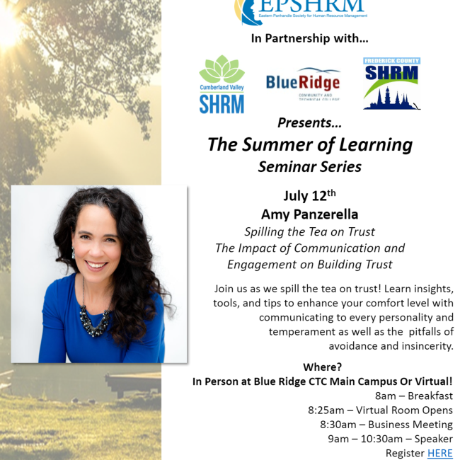 WVJCChamber's tweet photo. The Summer of Learning Seminar Series
Spilling the Tea on Trust
Register: https://t.co/kbPqk1xCFF
https://t.co/q3GJ8kxKIz https://t.co/QpWIauydw1