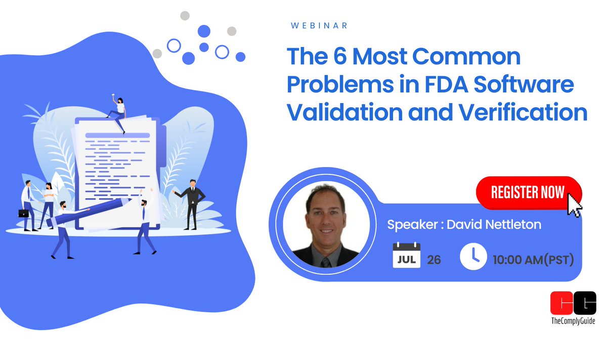 ComplyThe's tweet image. Join this session and learn how to avoid the most common problems in Software V&V and practical tips to ensure successful validation of computerized equipment. Book your tickets now!
eventbrite.com/e/the-6-most-c…
#fda #computersystemvalidation #compliance #grc #webinars #webinar