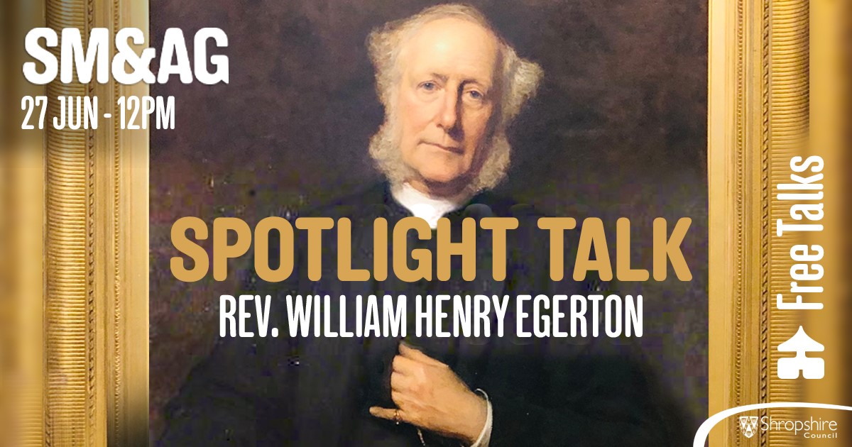 shrewsmuseum's tweet image. FREE Spotlight Talk
Rev. William Henry Egerton
Tue 12 Noon

Shrewsbury Museum &amp;amp; Art Gallery
Janice presents the Portrait by Hubert von Herkomer in the Shropshire Gallery. Come along in your lunch break and learn something new!

#FreeTalks #Art #Portraits #History

@ShropCouncil