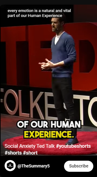 Social Anxiety Ted Talk #youtubeshorts #shorts #short
@TheSummary5
