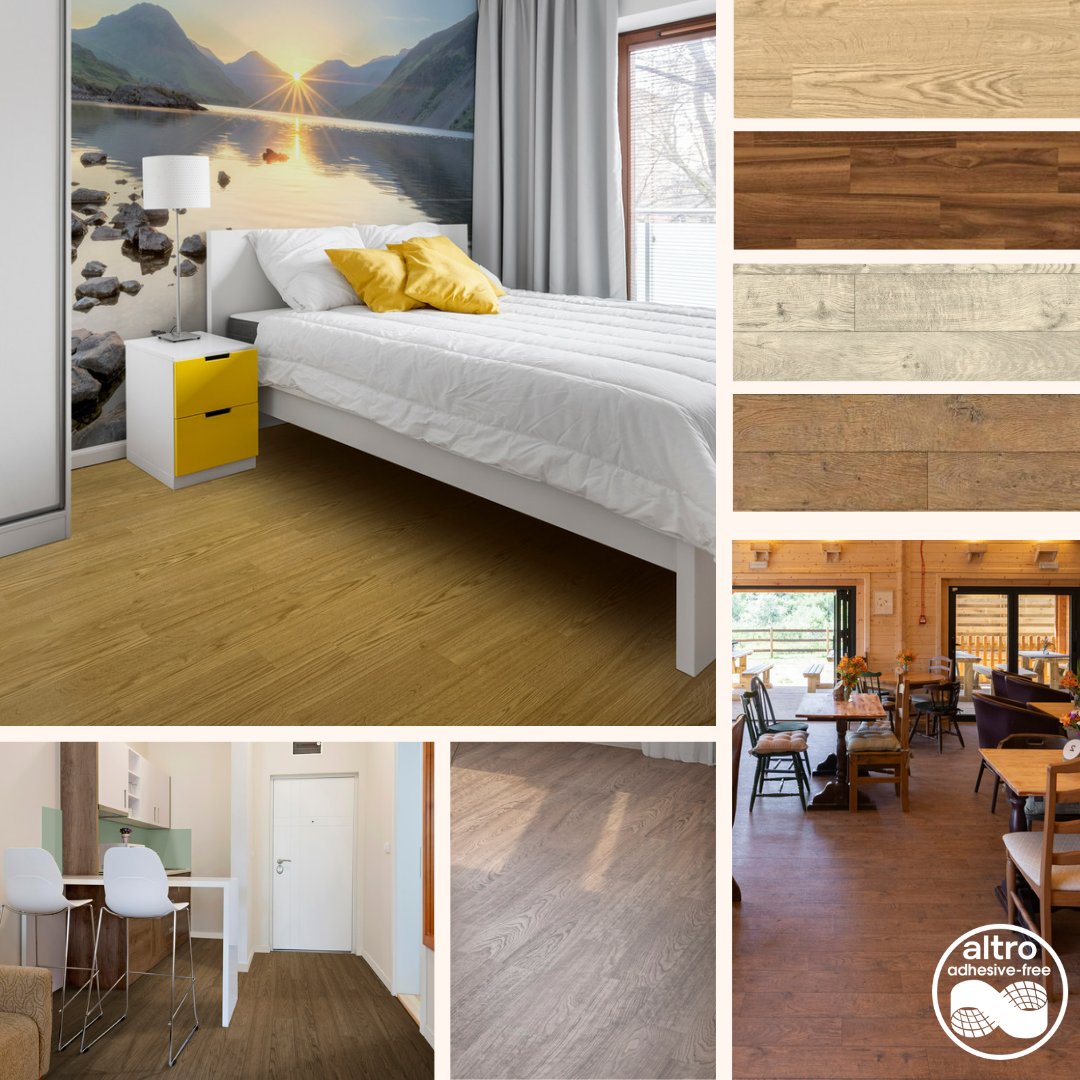 Why does Altro Wood adhesive-free safety flooring work for your project? 
🌟 Risk of slipping one in a million
🌟 Weld and walk same day
🌟 Reduces installation time
🌟 Less cost as no adhesive
🌟 10-year guarantee
ow.ly/EzYC50OUJN1
 #Altro #AltroWood #AdhesiveFree #Floors