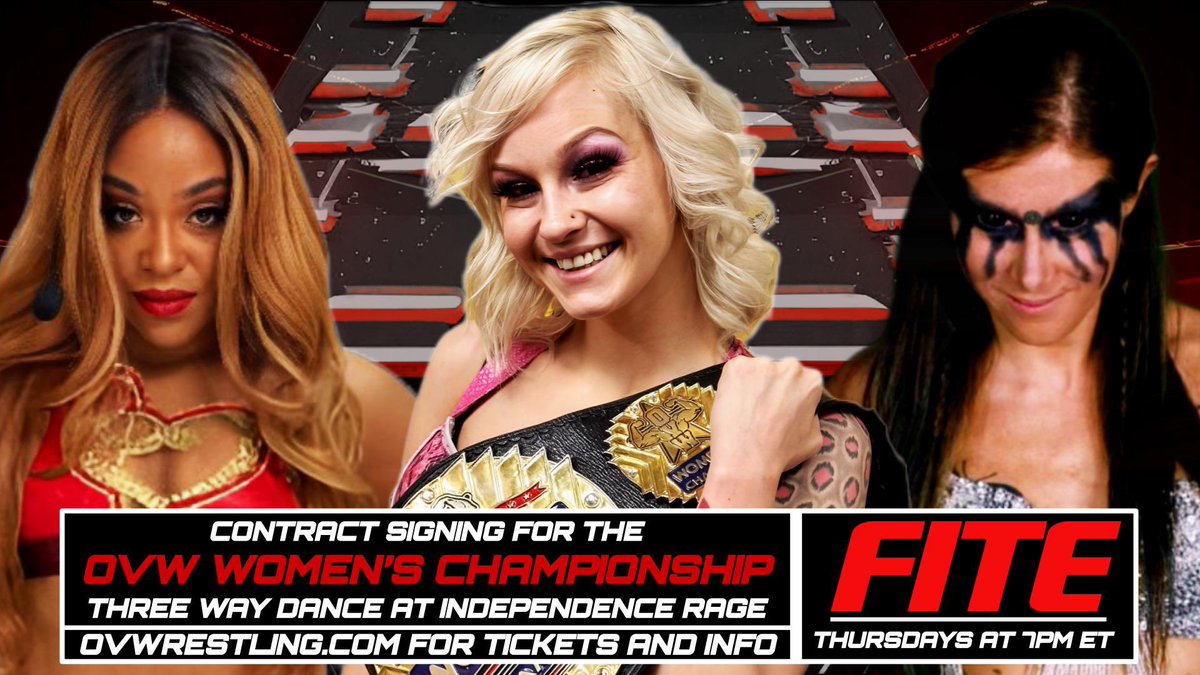 THURSDAY! We make the THREE WAY DANCE for the OVW Women’s Championship official with a contract signing. What could go wrong?!

Secure your spot! OVWrestling.com