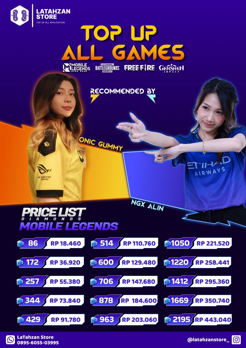 JOIN: chat.whatsapp.com/L1eNDqU3nl4EC5…… DIAMOND MOBILE LEGENDS [ Via ID &amp; Server ID]  🔱Weekly Diamond Pass : Rp 22.500  #zonauang #zonaba #giveawaysaldo #MobileLegends #mobilelegendsbangbang #Diamond