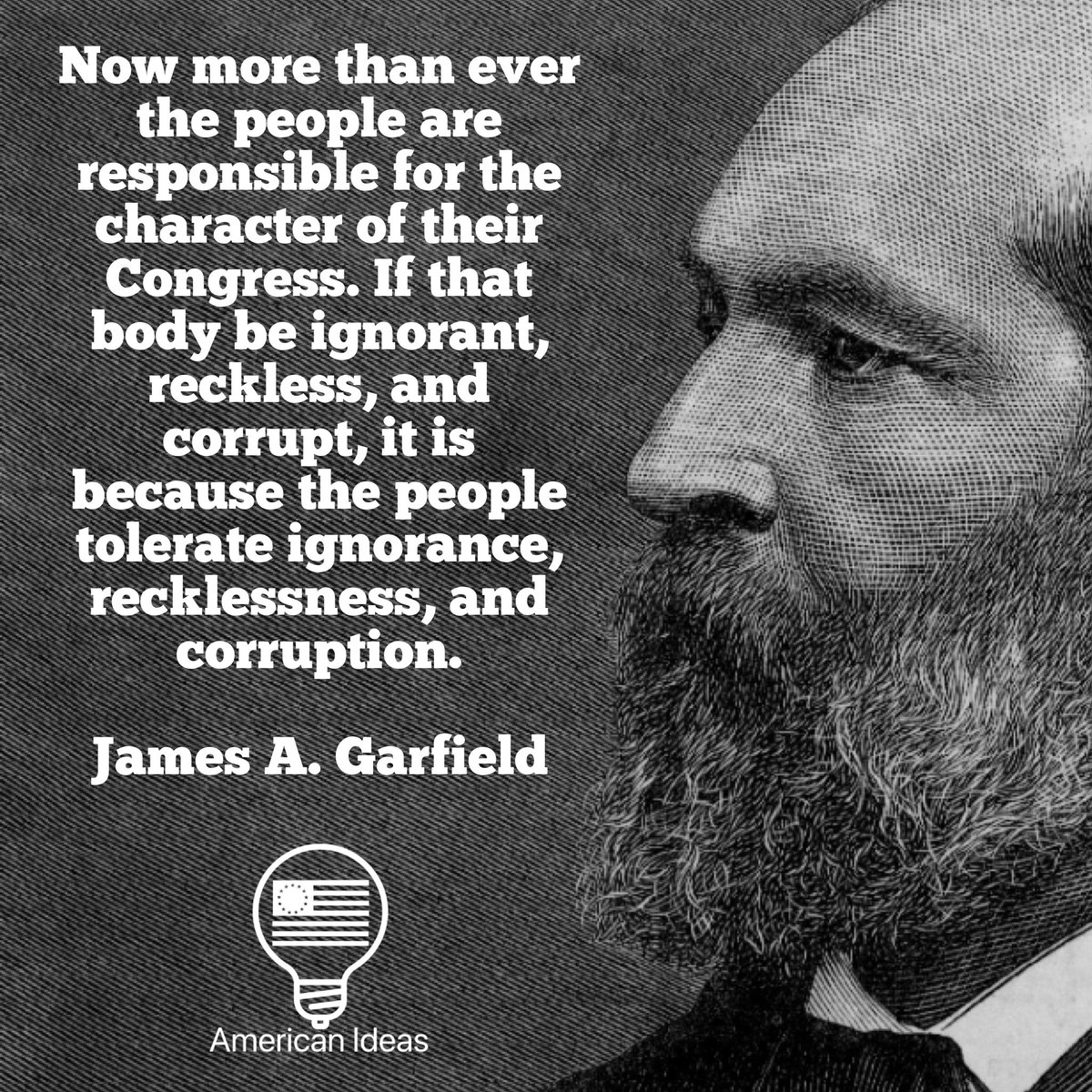 #americanideas #jamesgarfield #votethemout #charactermatters #freedom
