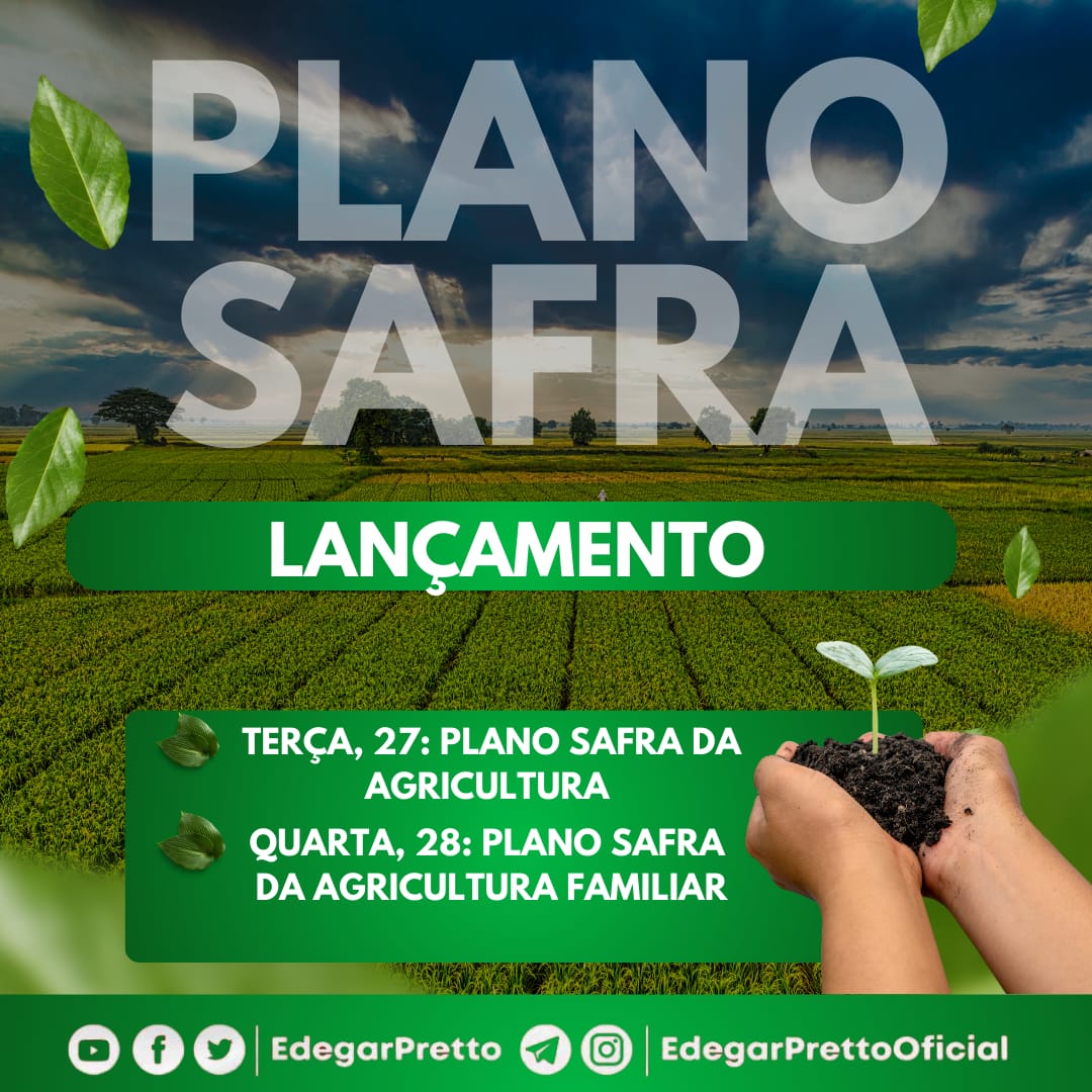 EdegarPretto's tweet image. Bom dia, gente!

A semana promete! Teremos divulgação do Plano Safra!

Acompanhem a cobertura completa nas minhas redes sociais.

#edegarpretto #conab #agricultura