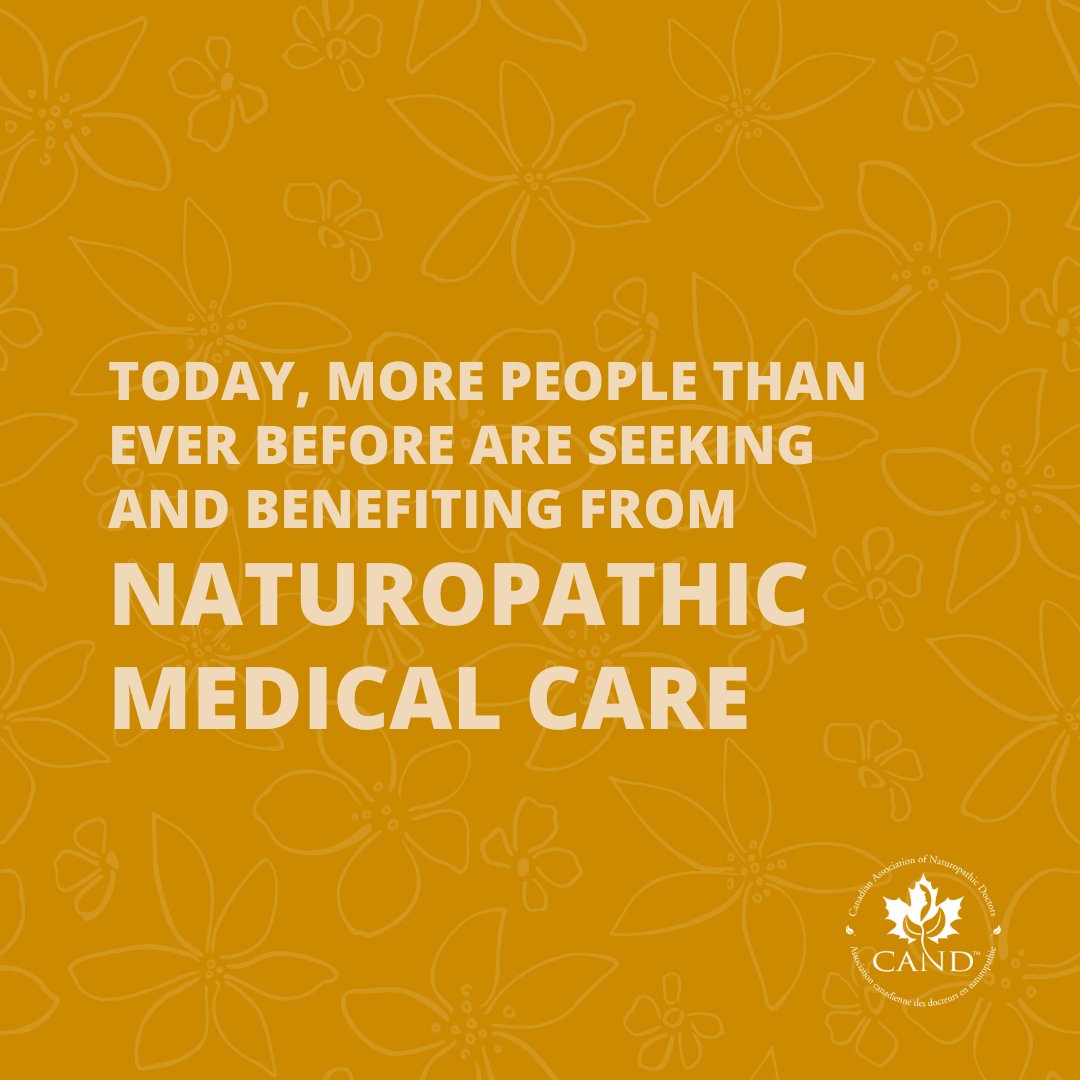 With the public demand for greater choice and increased access to more natural approaches to health care, #NaturopathicMedicine is meeting the health needs of an ever-increasing number of Canadians. Visit CAND.ca to learn more. #betterhealthtogether…