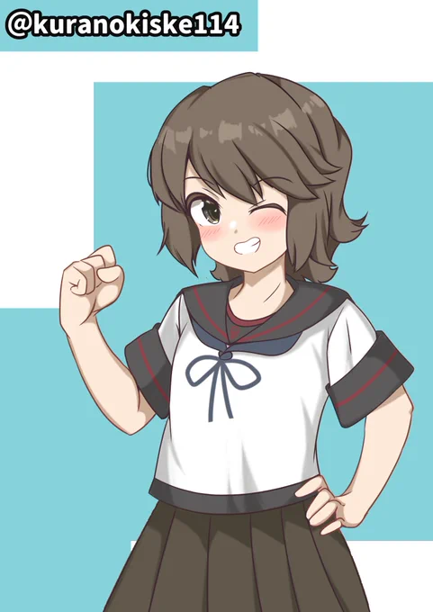やるときゃやる、深雪さまだよ!(+15min)#艦これ版深夜の真剣お絵描き60分一本勝負 #艦これ版真剣お絵描き60分一本勝負_20230626 