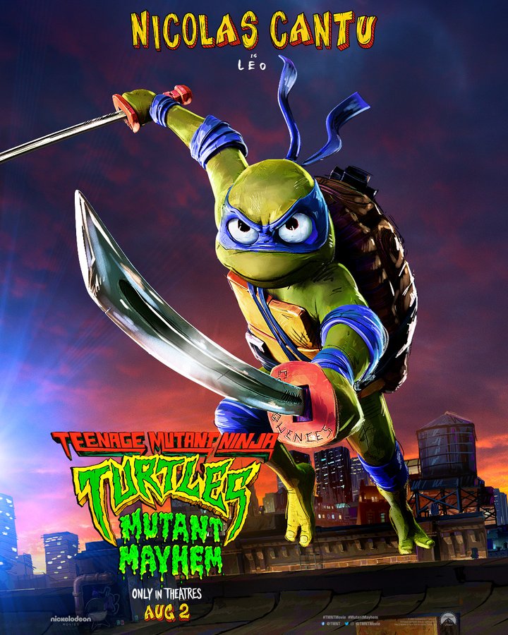 Nieuwe Ninja Turtles Mutant Mayhem karakterposters