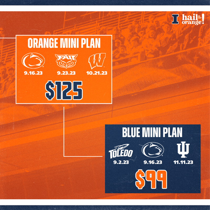 IlliniFootball's tweet photo. Get the tickets that work best for your famILLy!

No matter how you get there, having you in Memorial Stadium this year is what matters. 

#Illini // #HTTO // #FamILLyFirst