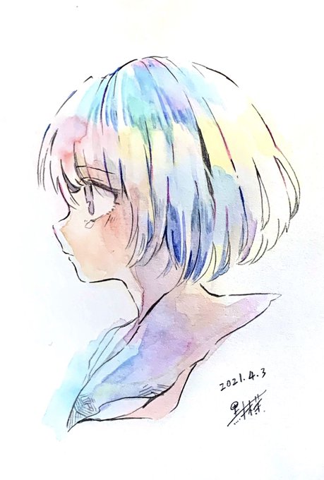 「青髪 カラフル」のTwitter画像/イラスト(新着)