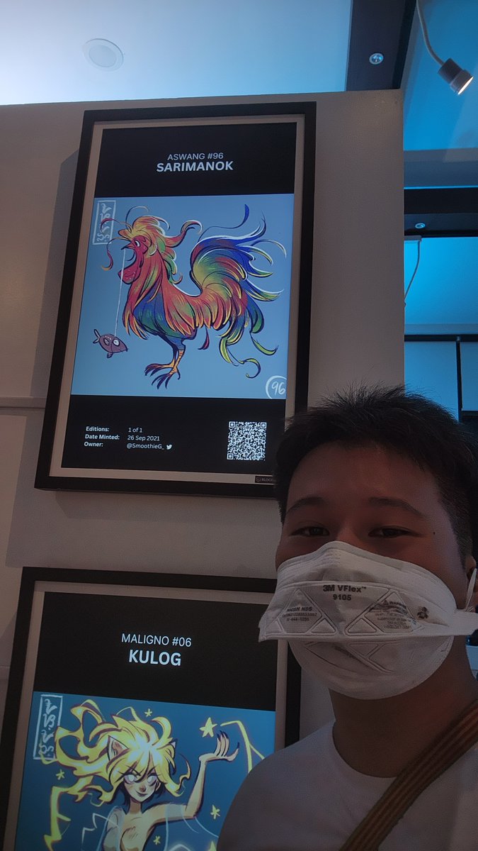 I met ASWANG #96, SARIMANOK (owned by <a href="/SmoothieG_/">SmoothieGrooves.eth</a>) at the #IamAswang Solo Art Show!