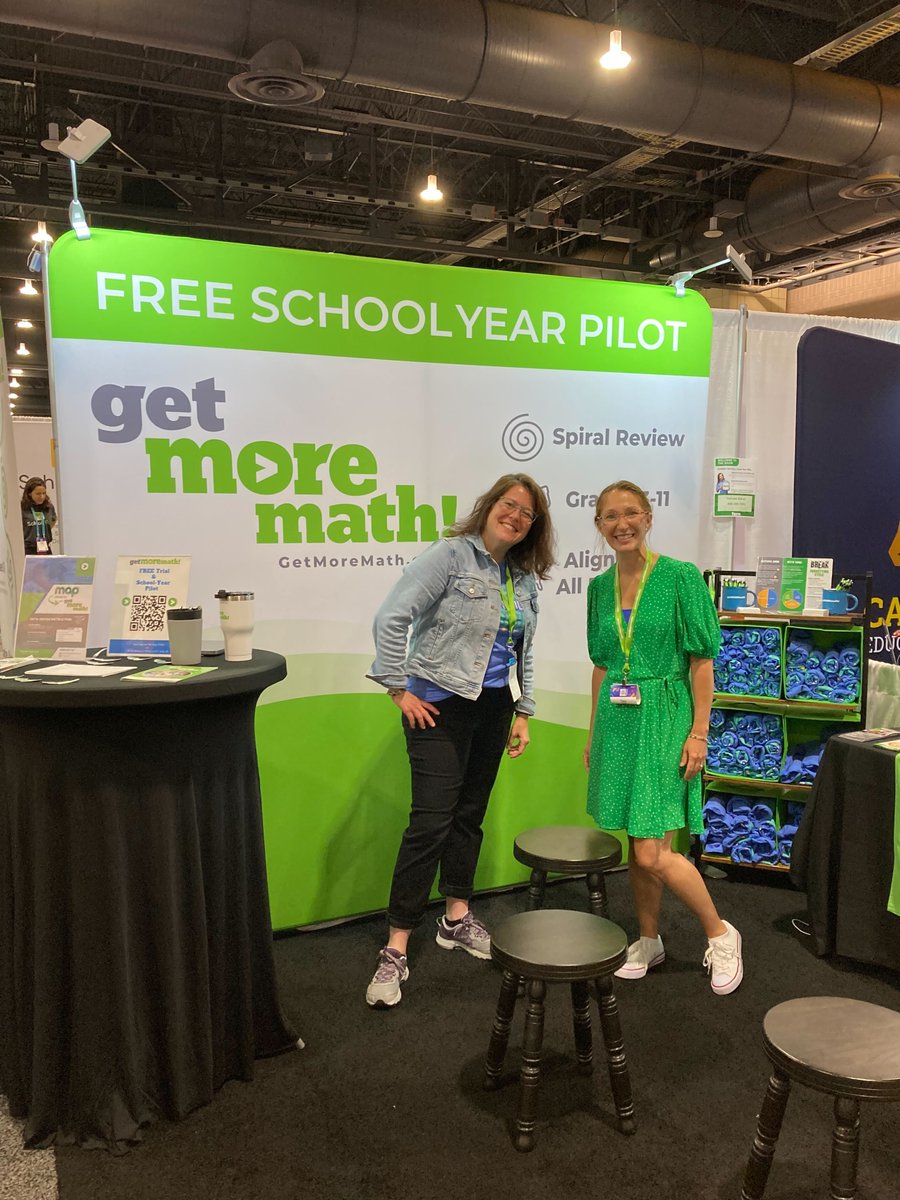 Hey #ISTELive, come visit #GetMoreMath and chat with Tara or Katey. Ask us about our FREE year pilot!