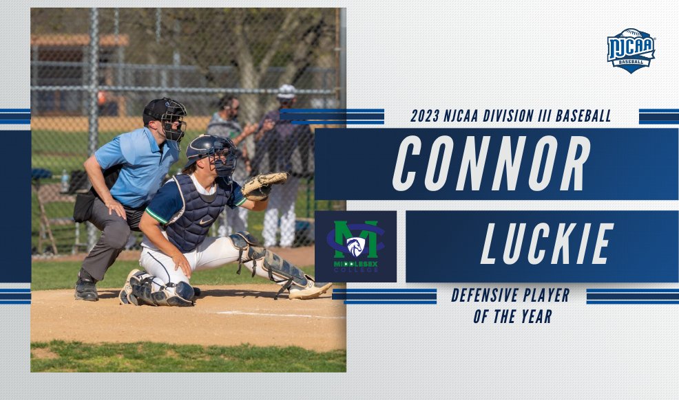 🛡️ The Wall! Connor Luckie of @MCColtsBaseball is the 2023 #NJCAABaseball DIII Defensive Player of the Year! Luckie held a .998 fielding percentage as the everyday catcher for the Colts. Full Release | njcaa.org/sports/bsb/202…