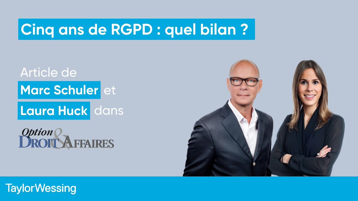 Marc Schuler et Laura Huck reviennent sur la portée et la mise en œuvre des dispositions du RGPD, entré en vigueur le 25 mai 2018, qui a scellé un cadre harmonisé en matière de traitement de données personnelles au sein de l’UE: lnkd.in/eH-nfPti
#rgpd #gdpr #data #cnil