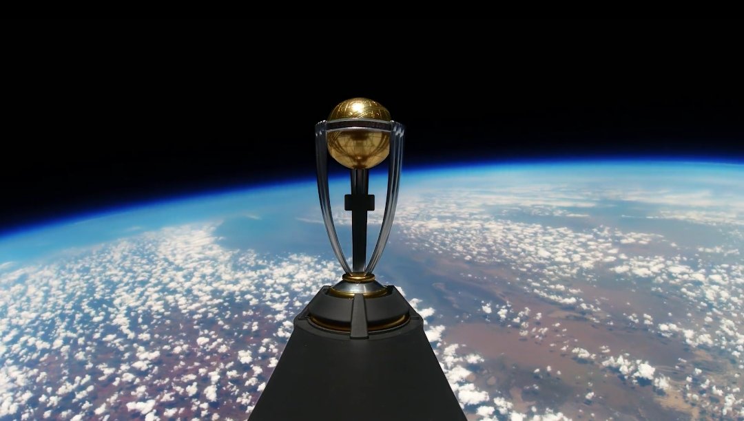 ICC World Cup 2023 Trophy becomes one of the first official sporting trophies to send to space.

Great work by BCCI & ICC.