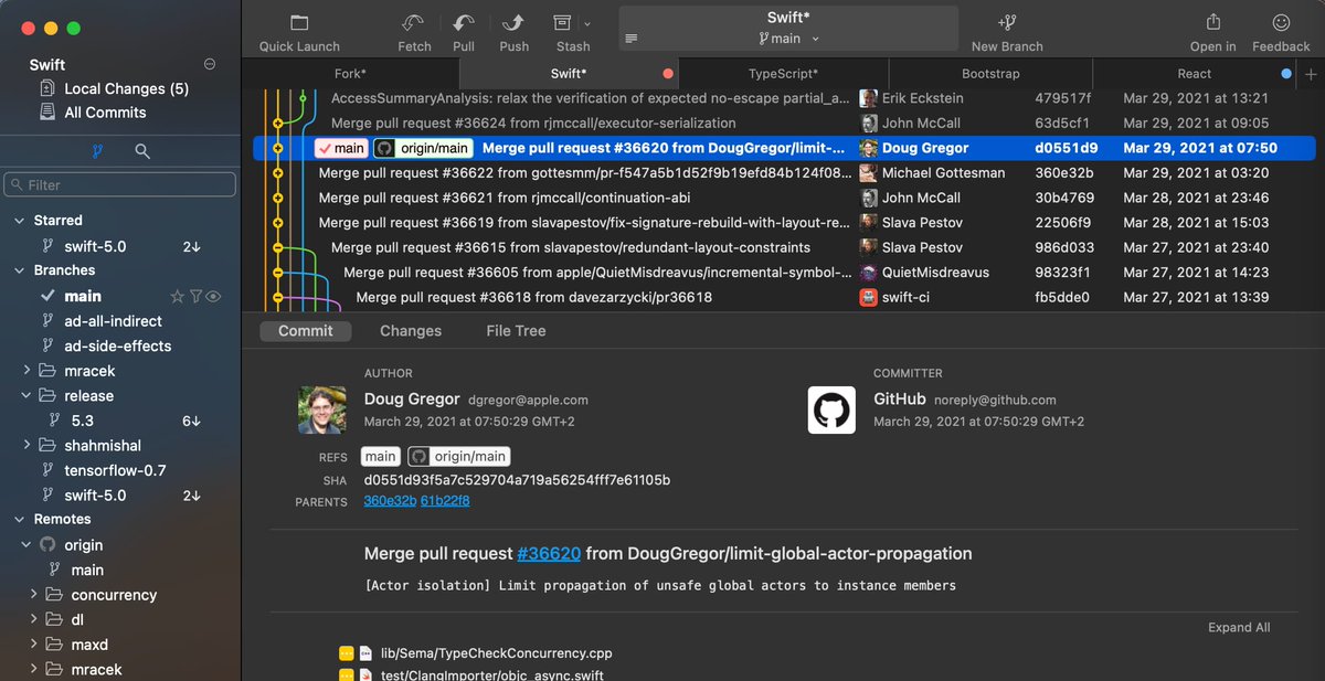 DJ_Link's tweet image. I don't see it mentioned enough times but Fork is one of the best git clients around imo, lightweight, simple and it just works. Win & Mac, free to try and one time purchase. git-fork.com