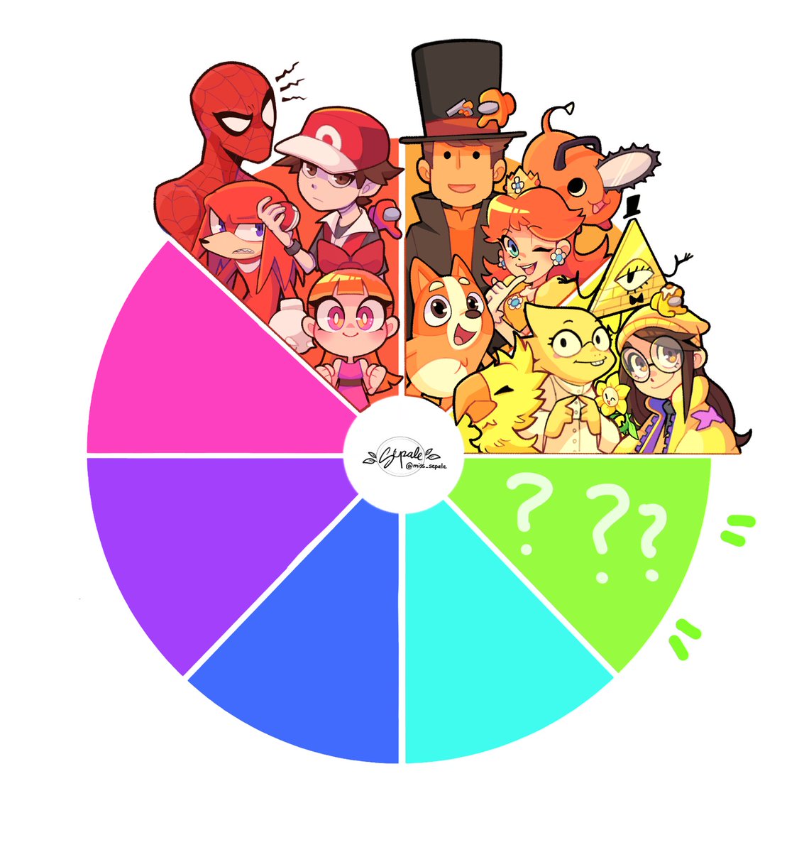 MissSepale's tweet image. This challenge is so much fun ! Here’s the yellow part with my girl Killjoy ☺️☀️

Do you have suggestions for the green slice ? I don’t have any ideas for this one yet ! 💚🍏☘️🟢