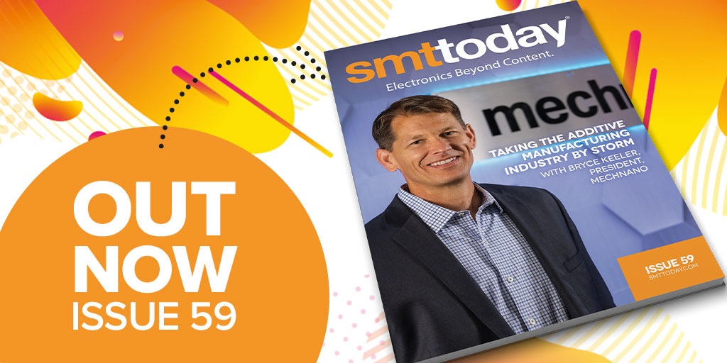 Our 59th Edition of SMT Today is now available, featuring Mechnano, @SEMIAmericas, @CometYxlon, @YamahaMotorEU and much more! smt.digital/Issue59 
#electronics #electronicsmanufacturing #manufacturing #semiconductor #engineering #technology #surfacemount #semiconwest #pcb