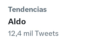 📢 | Aldo está en tendencias 🥳