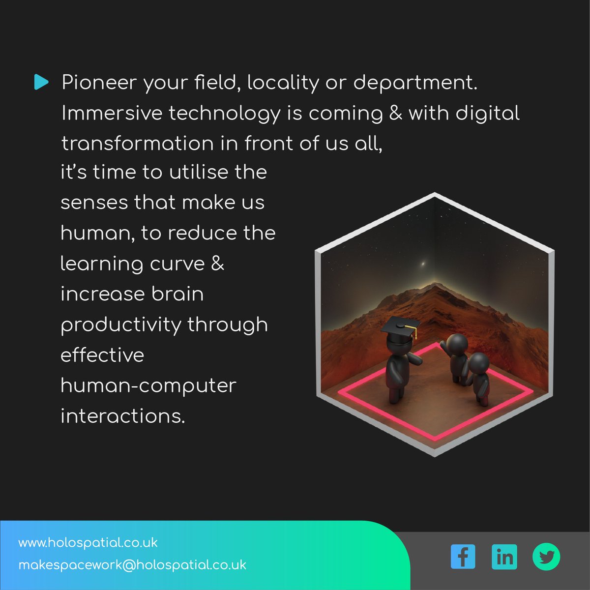 holospatial's tweet image. get spatial with us! utilise visual learning at it's finest with our 3D environments! 
#VR #education #technology