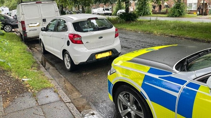 MerPolTraffic's tweet image. Stolen car recovered and driver arrested for theft of a motor vehicle and driving without insurance (no surprise there!) having travelled into #Merseyside from another part of the North-west. He didn&apos;t factor in the teamwork between us and our neighbouring forces!
