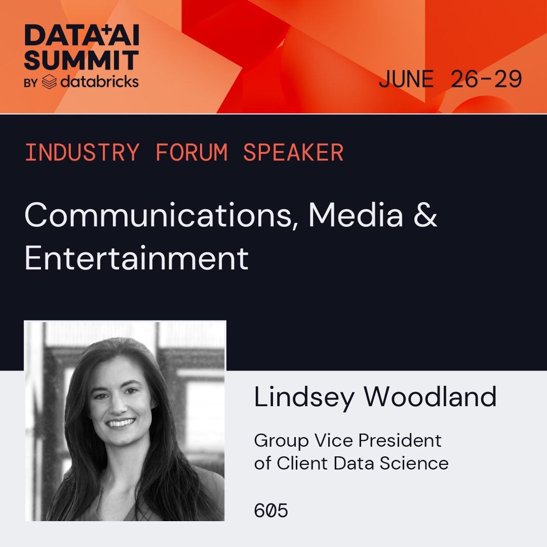 Time is running out! We'll be speaking at the CME Forum during the #DataandAISummit! Join us as we dive into the future of data-driven innovation in the Communications, Media &amp; Entertainment industry.  

Don't miss out on this opportunity! See you there! databricks.com/dataaisummit/