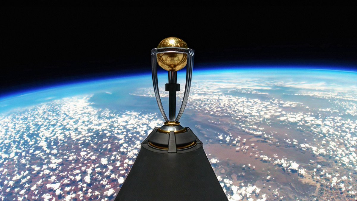 The #CWC23 Trophy in space 🌠🤩

The ICC Men's Cricket World Cup 2023 Trophy Tour is HERE 👉 bit.ly/44g8jfJ