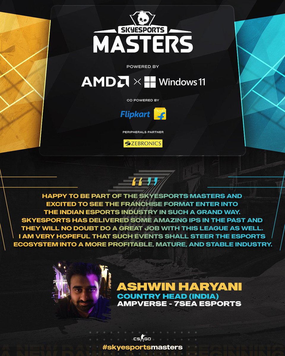 From the moment we initiated discussions about this collaboration, your enthusiasm and commitment to the tournament were evident. We are honored to have the opportunity to showcase the talents of your players and witness their skills firsthand. Thank you, Ashwin Haryani! Excited