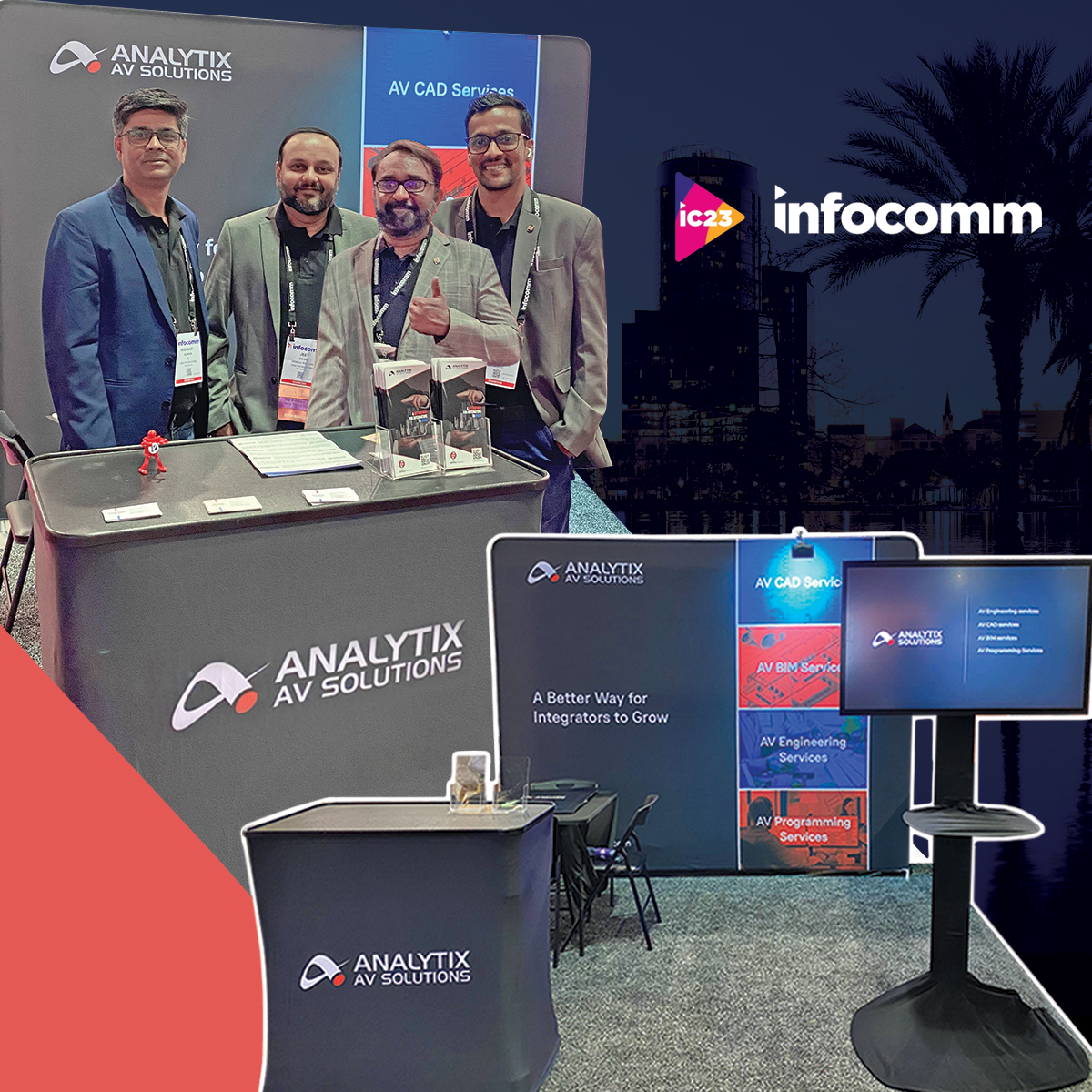 Thank you for visiting us at @InfoComm 2023. It was a pleasure showcasing our AV services and discussing how we can improve your audiovisual experiences. To learn more about our offerings, connect with us today! #analytixsolutions #InfoComm #AVsolutions #AVtech #infocomm2023