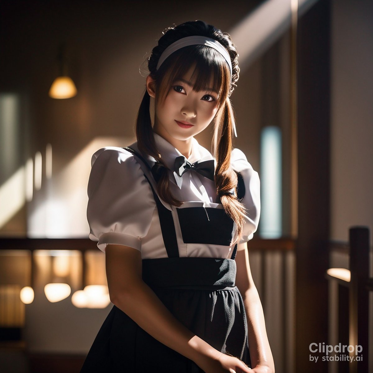 forasteran's tweet image. さいきん忙しくてツイできてないっ＞＜
落ち着いたら怒涛の可愛い更新したい❤

SDXL 0.9でメイドさんも綺麗に生成できるようになってるよね！
#StableDiffusionXL 
clipdrop.co/stable-diffusi…