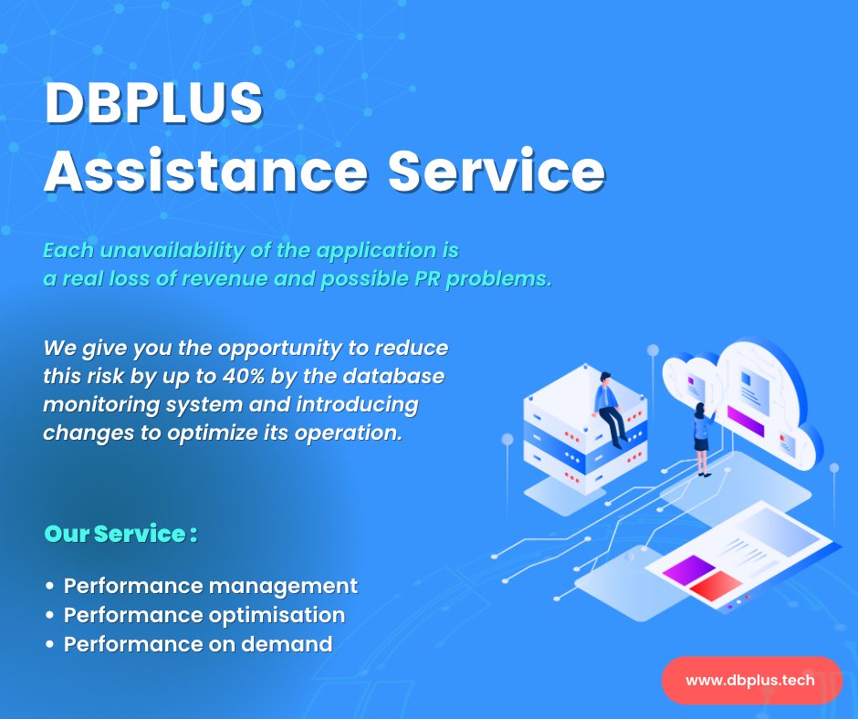 DBPLUS_BP's tweet image. Check what you get as a part of DBPLUS Better Performance Assistance Service.
dbplus.tech/en/
#DBPLUSBetterPerformance #Database #performance #SQL #SQLServer